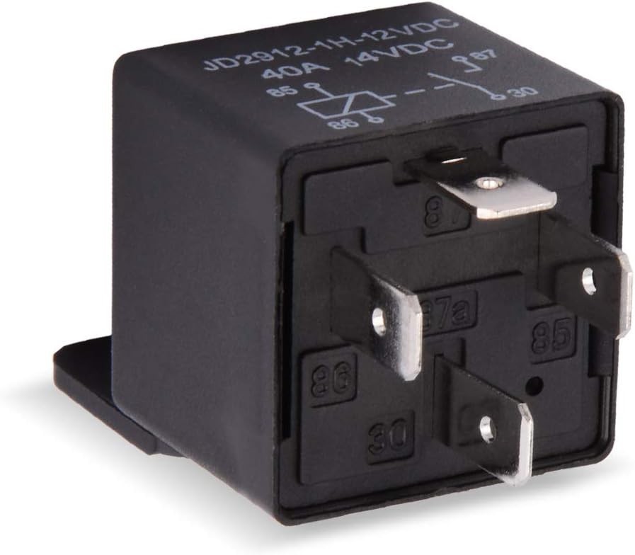 Compact 4-Pin SPST Relay 12V 40A – Ideal for Your Vehicle, 2 Relays Included