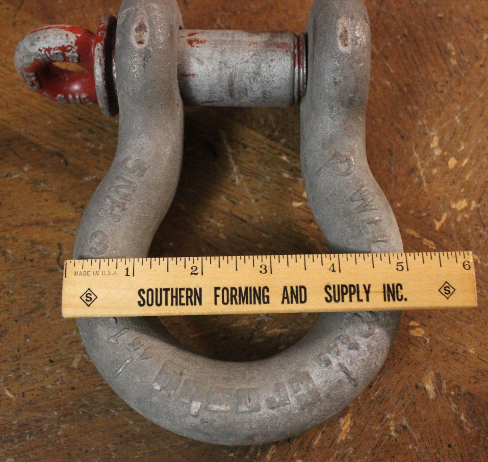 Crosby 1-1/8″ Screw Pin Anchor Shackle WLL 9-1/2 Ton Hot Dipped Galvanized Steel