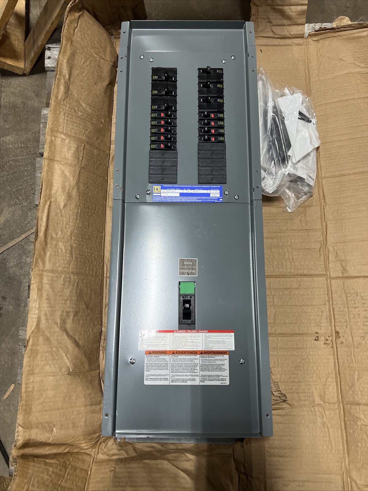 SQD NQ PANELBOARD MAIN BREAKER, 100AMPS 3 PHASE 4WIRE, 208Y/120Volt 30 SPACE