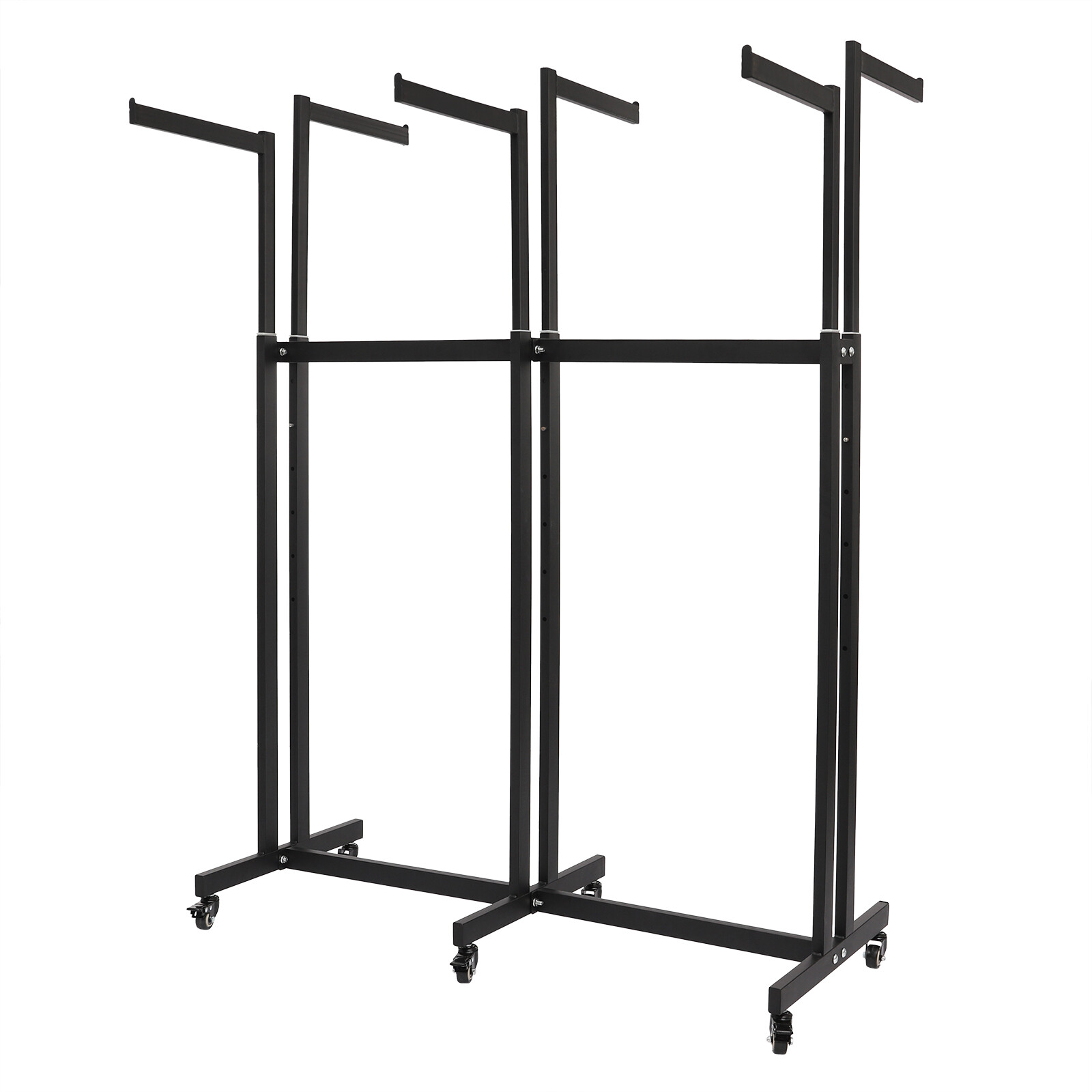 6 Arms Clothing Display Retail Rack Adjustable Floor Standing Metal Garment Rack