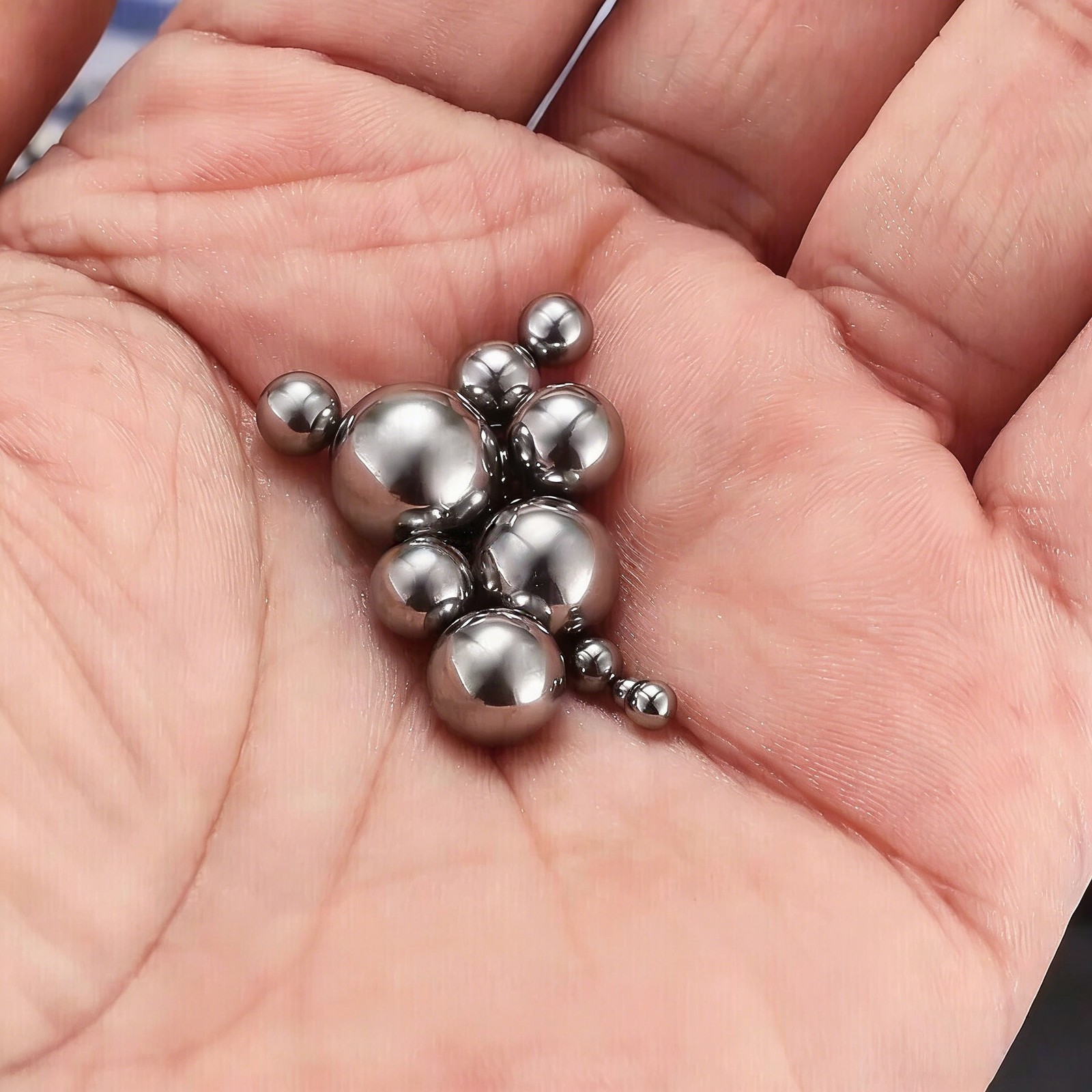 600 Pcs Metric Precision Steel Bearing Balls, Assorted Stainless Steel Loose Bic