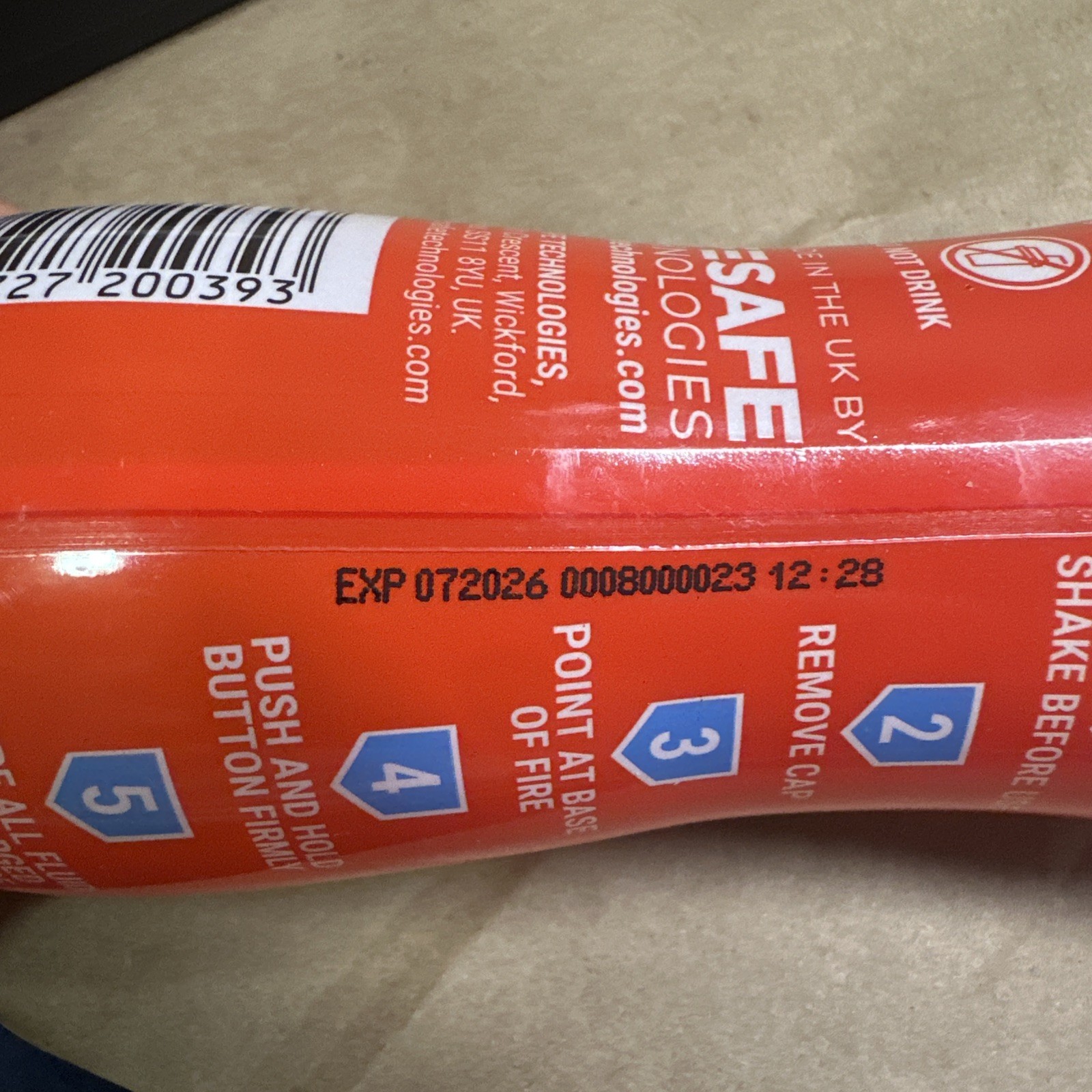 6x LifeSafe StaySafe All-in-1 Portable Fire Extinguisher Spray For Home & Travel