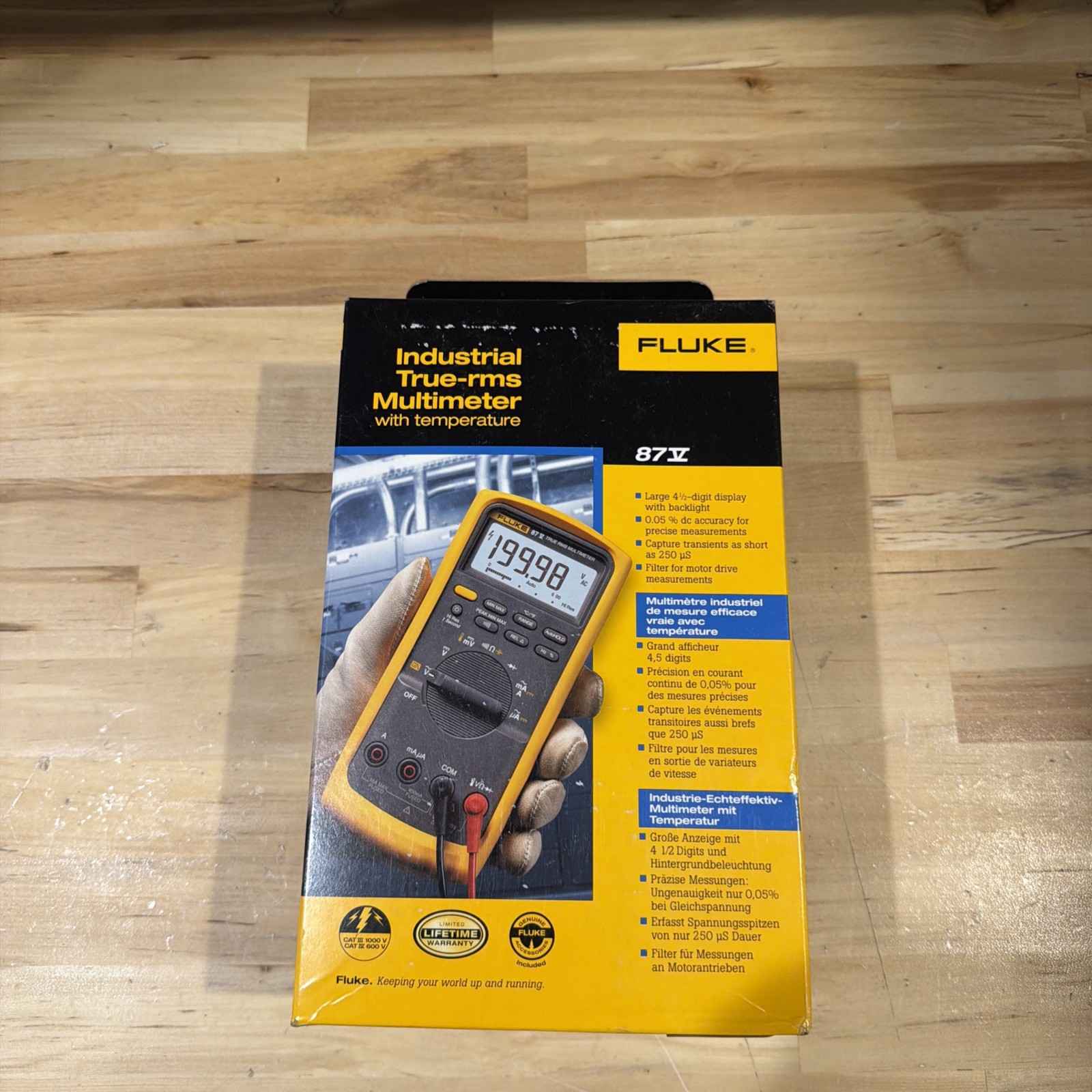 FLUKE 87V TRUE RMS MULTIMETER W/ LEADS (SHIPS FAST)