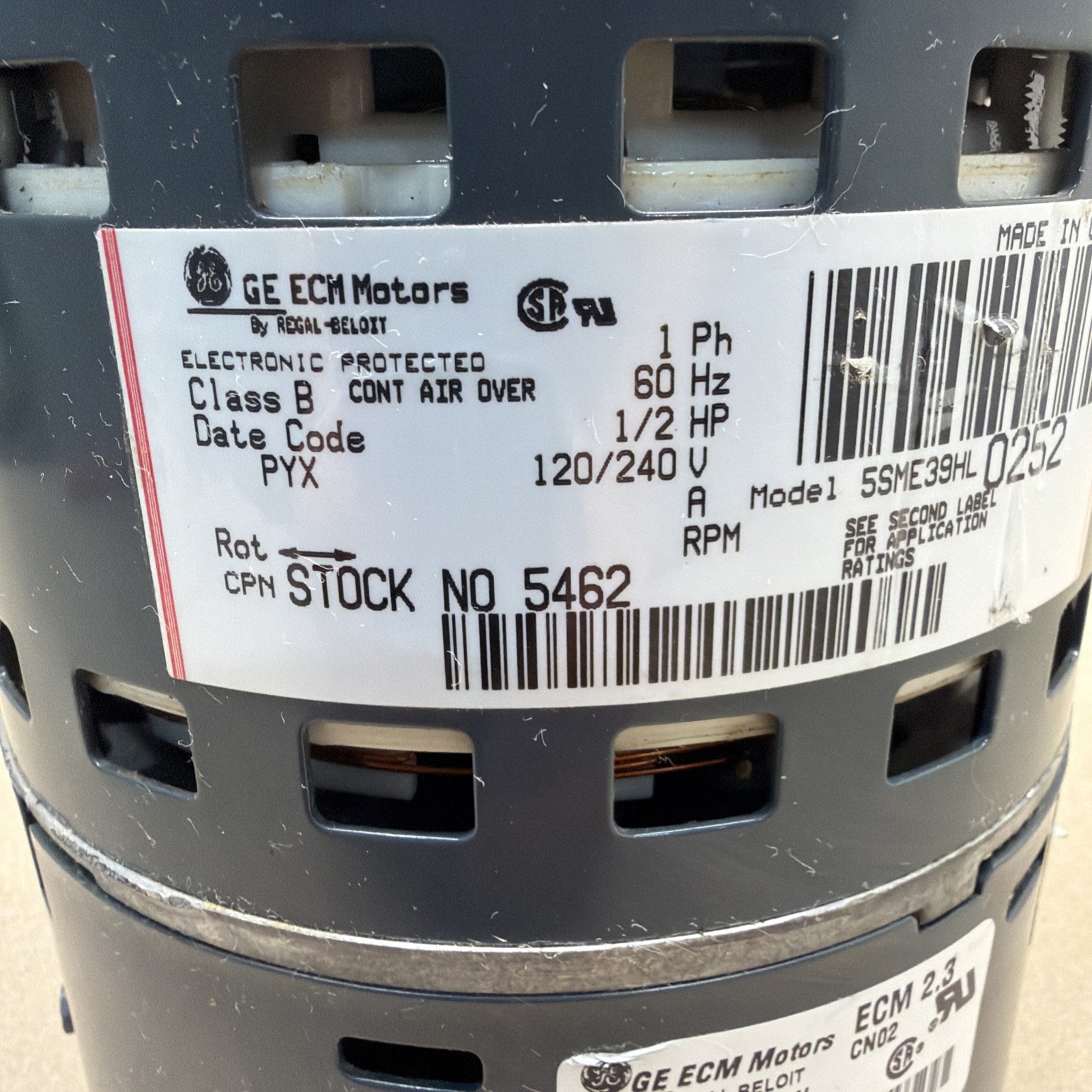 TESTED🔥 ECM 1/2HP Blower Motor 2.3 Controller GE 5SME39HL0252 208/230V CN02