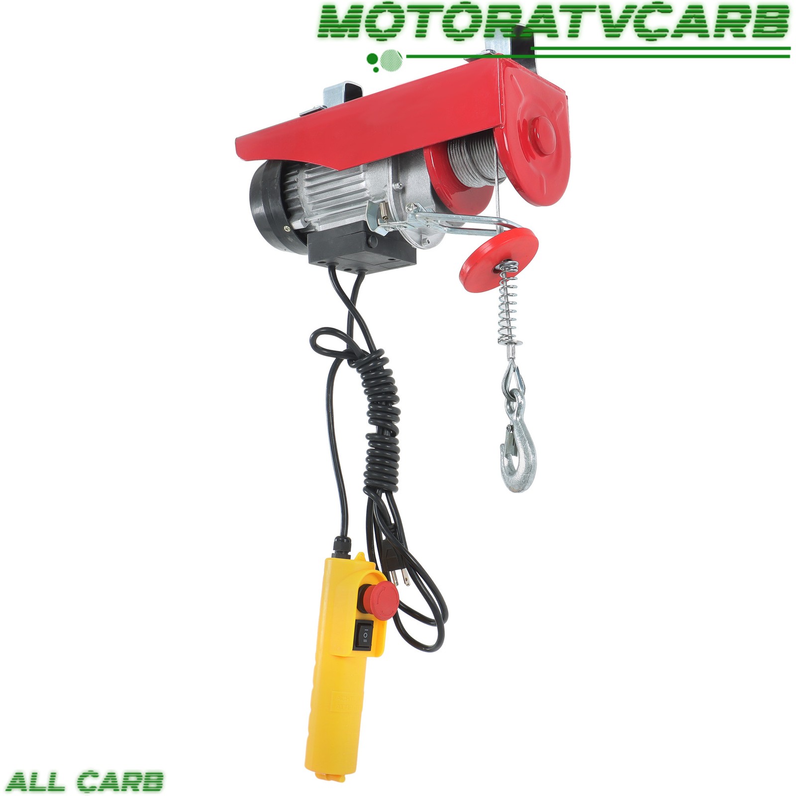 ALL-CARB 440lbs / 200kg Mini Electric Hoist 6.6 ft Wired Remote Control 110V