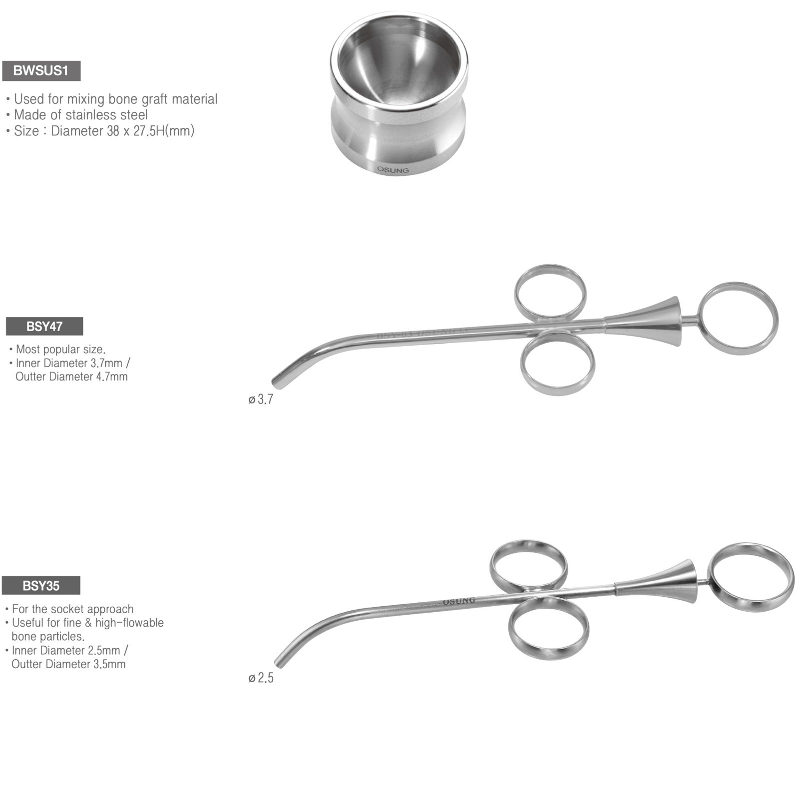Osung Bone Graft Packer and Carrier Set | N-141