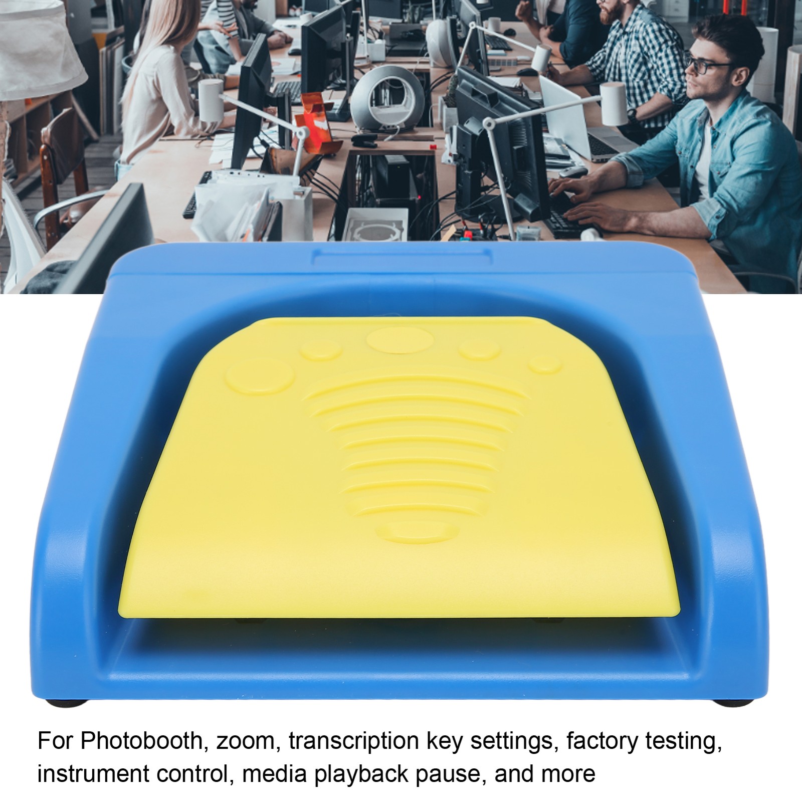 Single Foot Switch Pedal Wireless Wired USB Two Connection Mode High Sensitivity