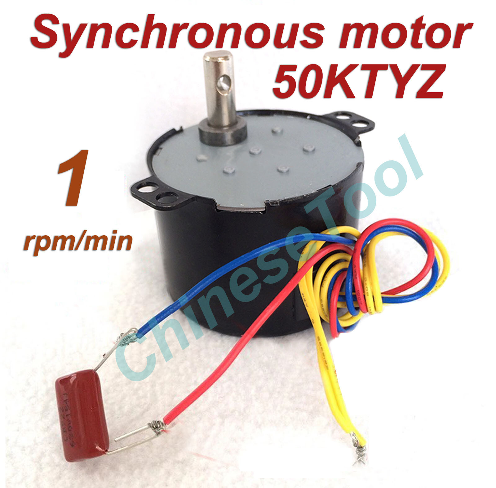 US stock Synchronous Motor 50KTYZ AC 110V 120V 50/60Hz 1 r/m CW/CCW 6W 30kgf.cm