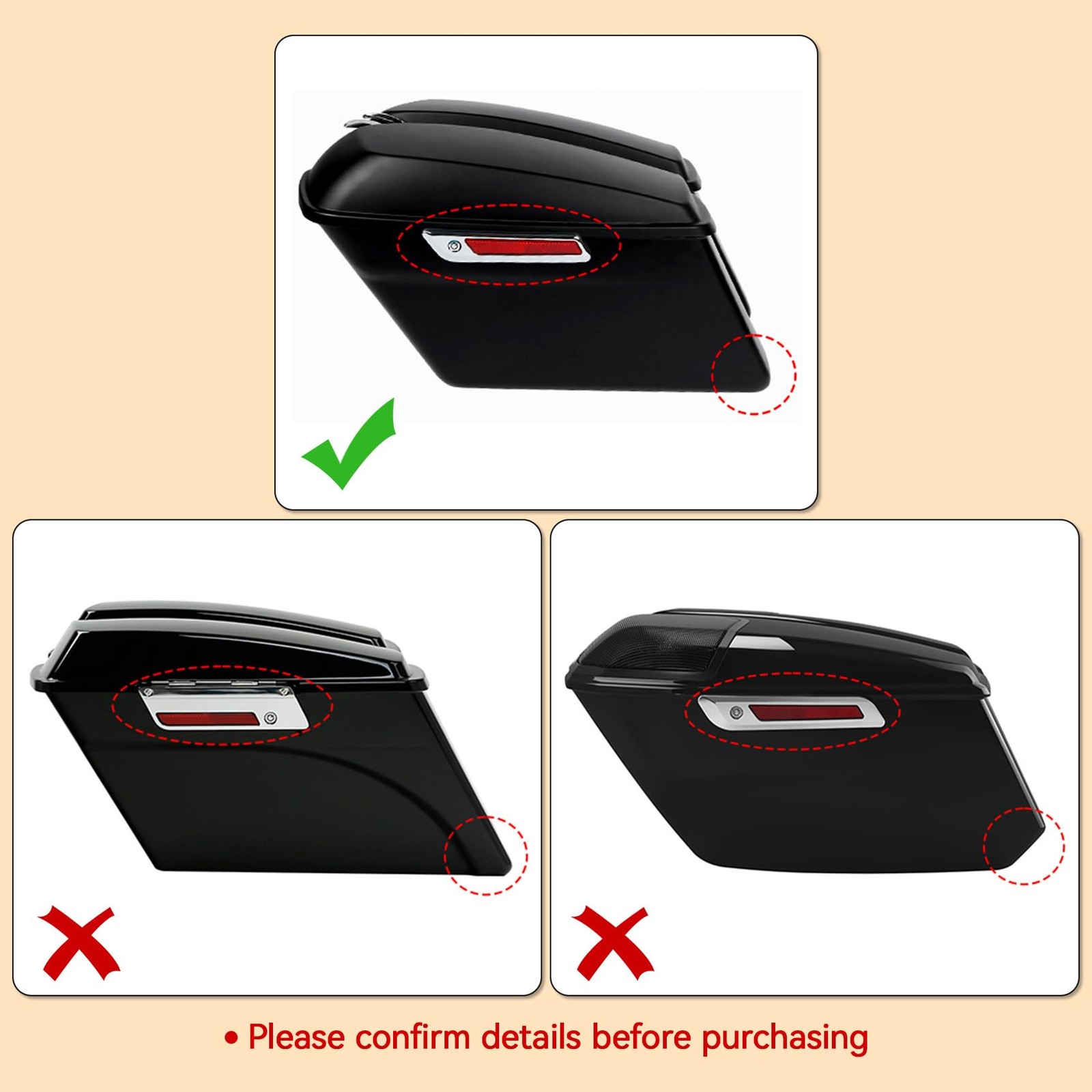5″ x 7″ Saddlebag Speaker Lids W/Grills Fit for Harley Touring FLT FLHT FLHTCU