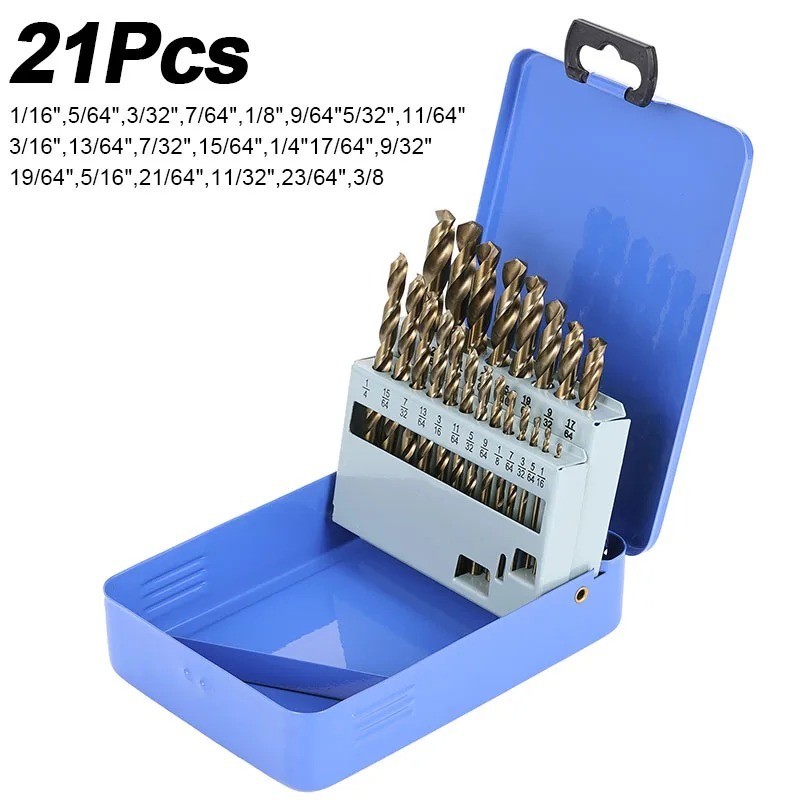 Cobalt Jobber Twist Drill Bit Sets For Drilling Stainless Steels & Hard Metals
