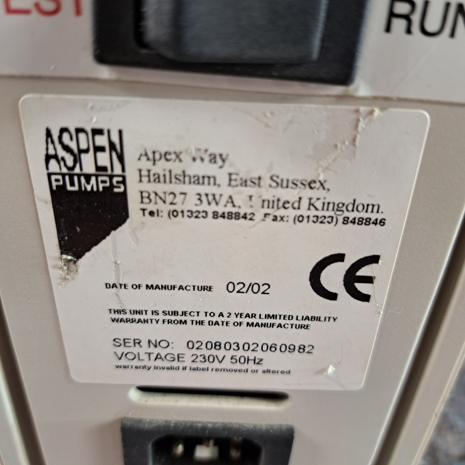 Aspen Pumps Mechanical Peristaltic Pump with Alarm for Air Conditioning and Cooling