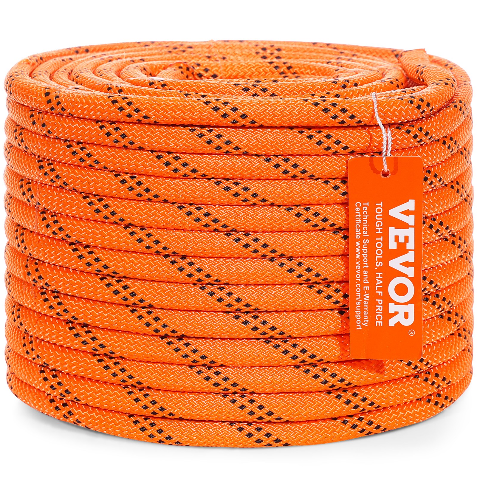 VEVOR Arborist Tree Climbing Rope Double Braid Polyester 3/8″ x 120′ 48-Strand