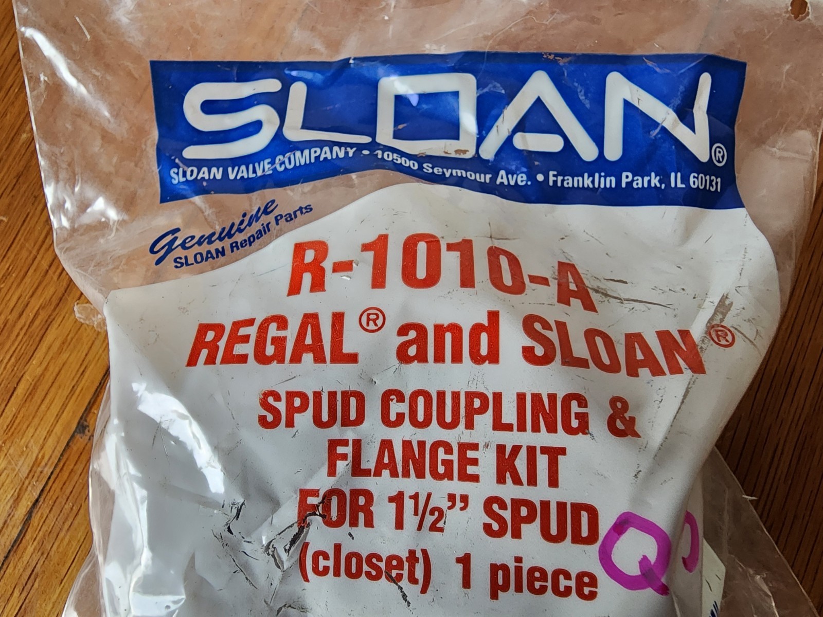 Sloan R-1010-A Spud Coupling and Flange Kit