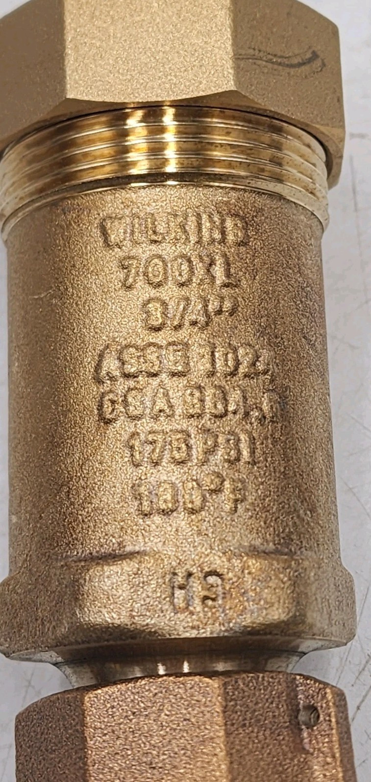 Zurn Wilkins 1UFMX34UF-700XL Dual Check Valve Outlet 3/4″ FNPT / Inlet 1″ FMTC