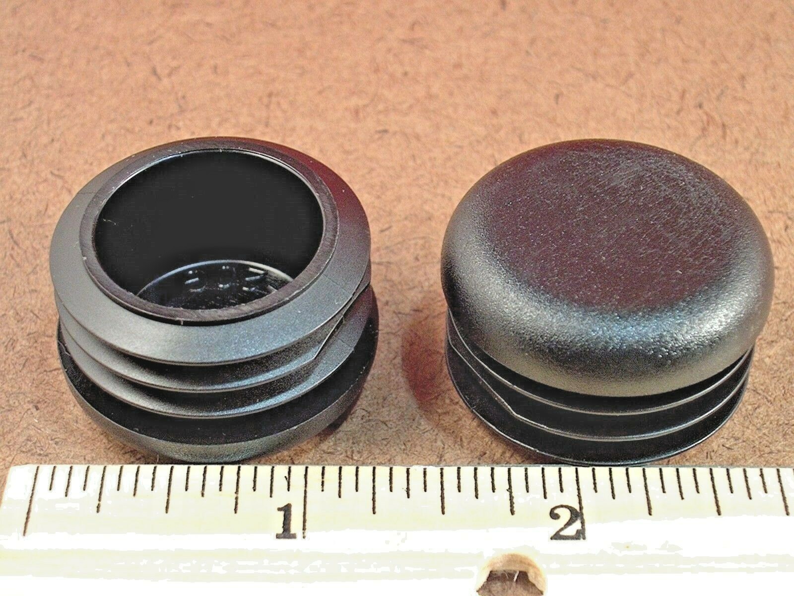 Plastic Insert Caps & Plugs the end of 1-1/4″ Round Tube 14-20 gauge wall