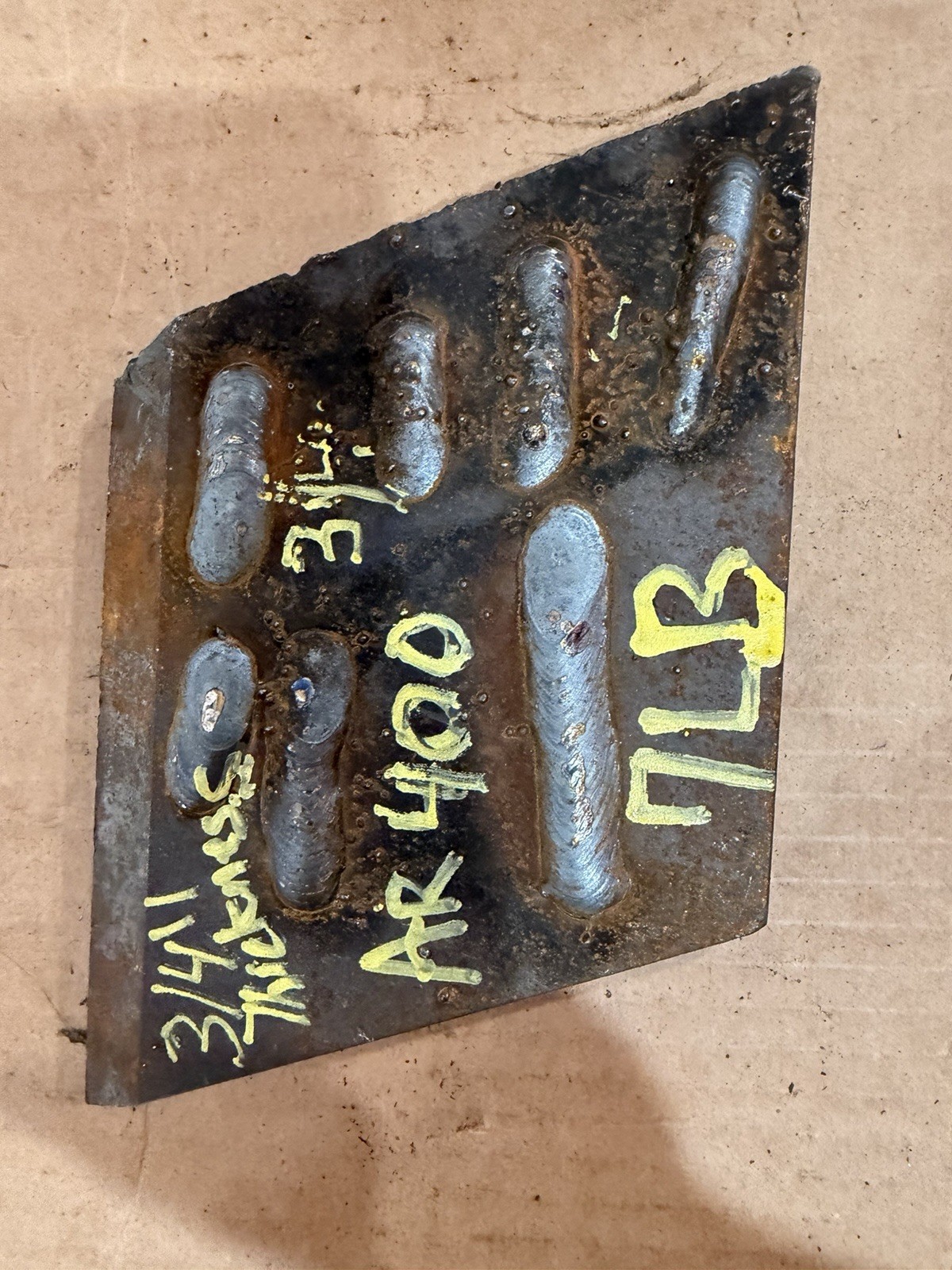 Irregular Piece of Abrasive Resistant Steel Plate – AR400 – 3/4” Thickness