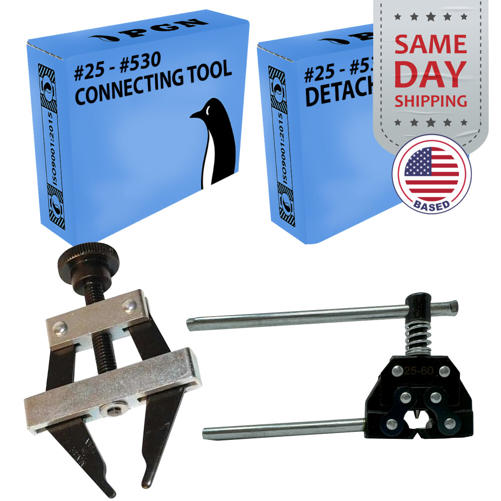 Roller Chain Tool Kit Breker Cutter + Puller Holder #25 – #60