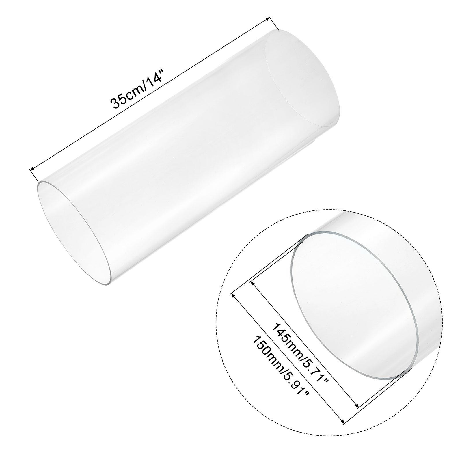 Acrylic Pipe Clear Rigid Tube 145mm ID 150mm OD 14″ for Lamps and Lanterns