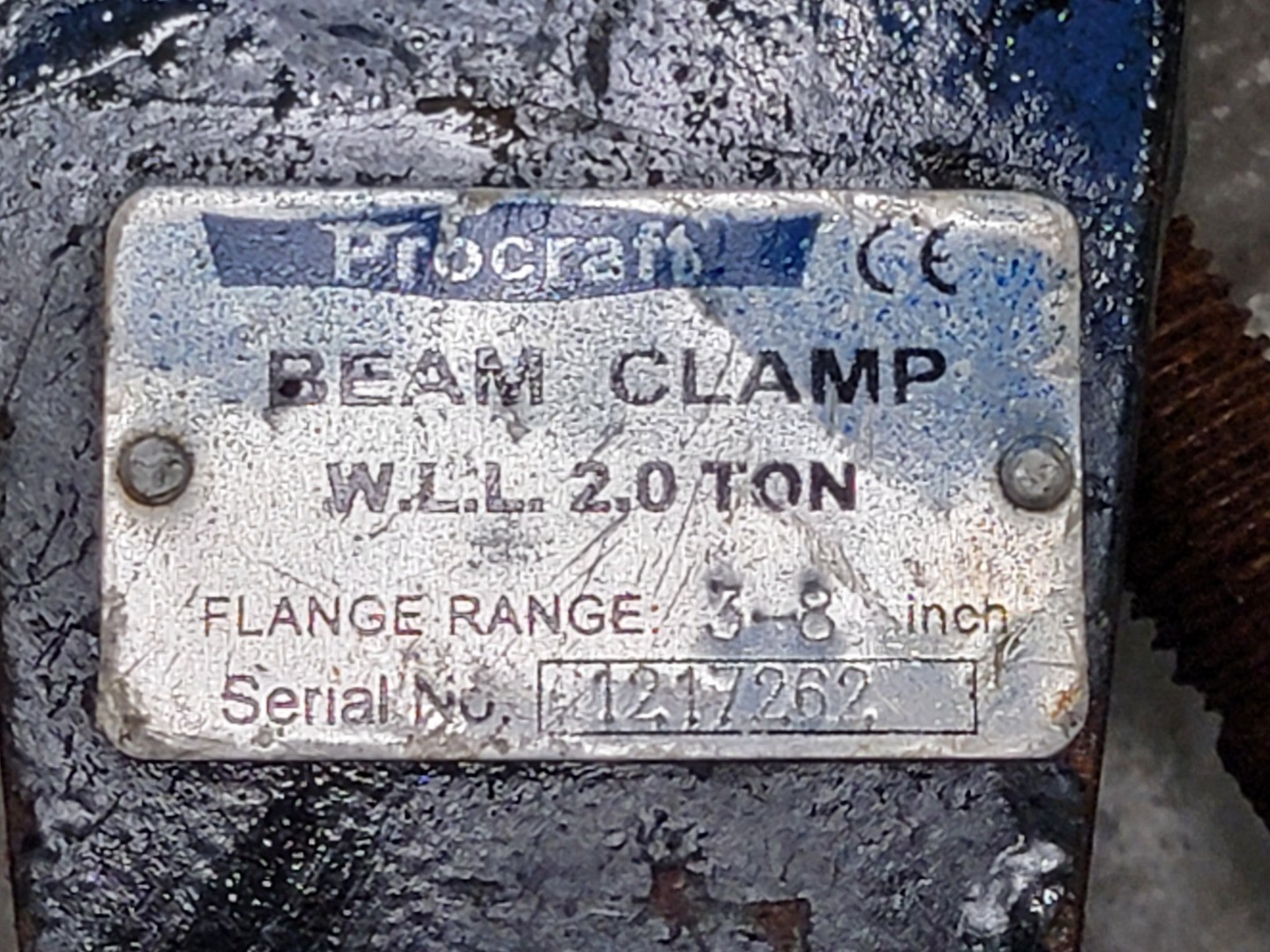 ProCraft W.L.L. 2 Ton WLL Beam Clamp – Fasteners