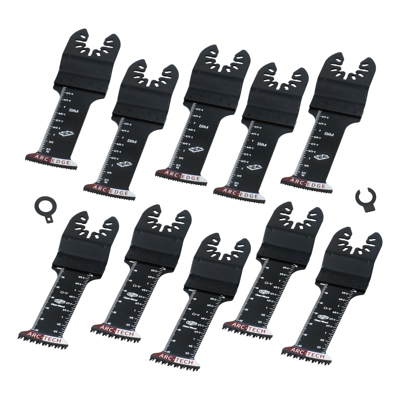 10-Piece Extended Japanese Tooth Oscillating Saw Blades Multi Tool Blades Kits