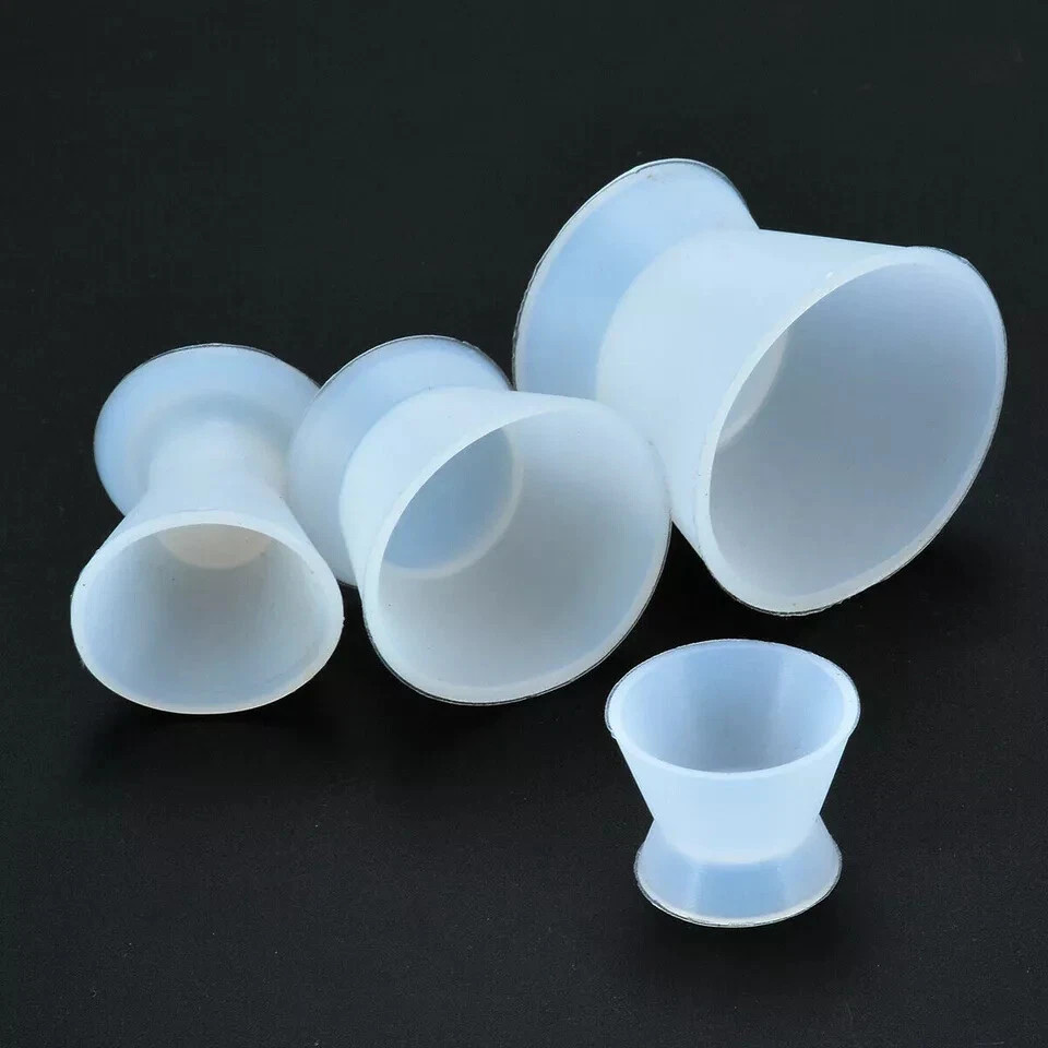 4 Size Dental Lab Silicone Rubber Mixing Bowls Cup No-Stick Flexible Dappen Dish