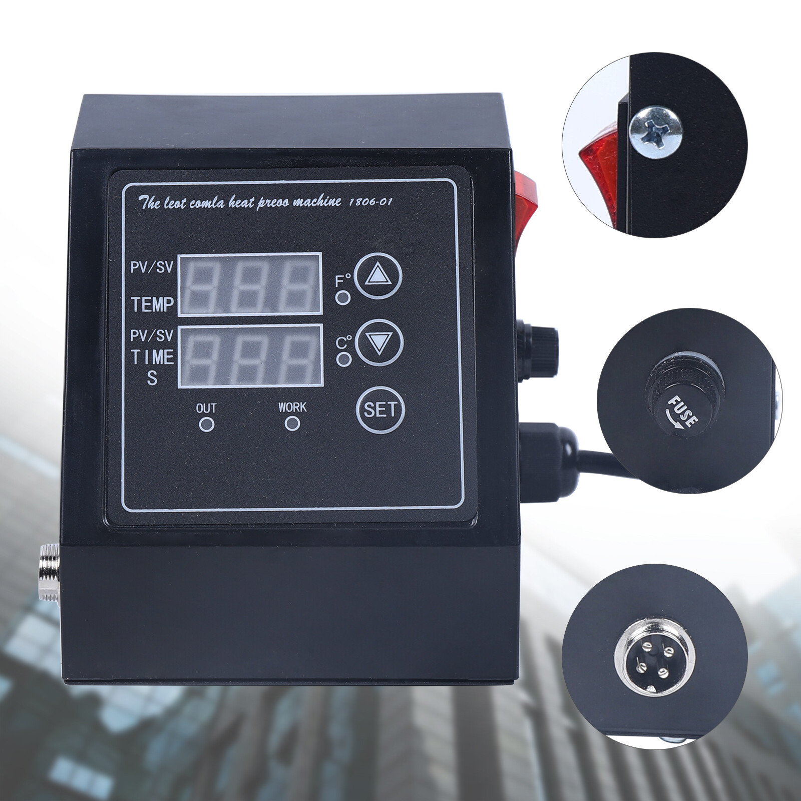 Heat Press Digital Dual Display Control Box-Temperature For Heat Press Machine