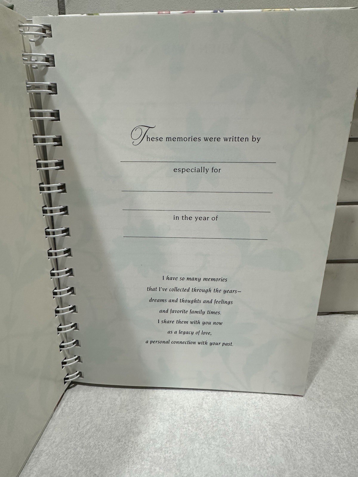 Grandmother’s Journal Book by Hallmark Memories Thoughts & Dreams- New