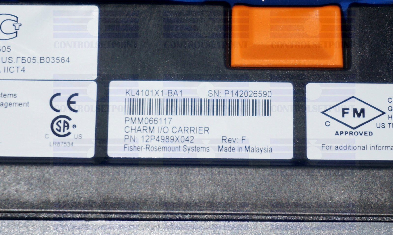 EMERSON DELTAV KL4101X1-BA1 CHARM I/O CARRIER CIOC KL4101X1BA1 12P4989