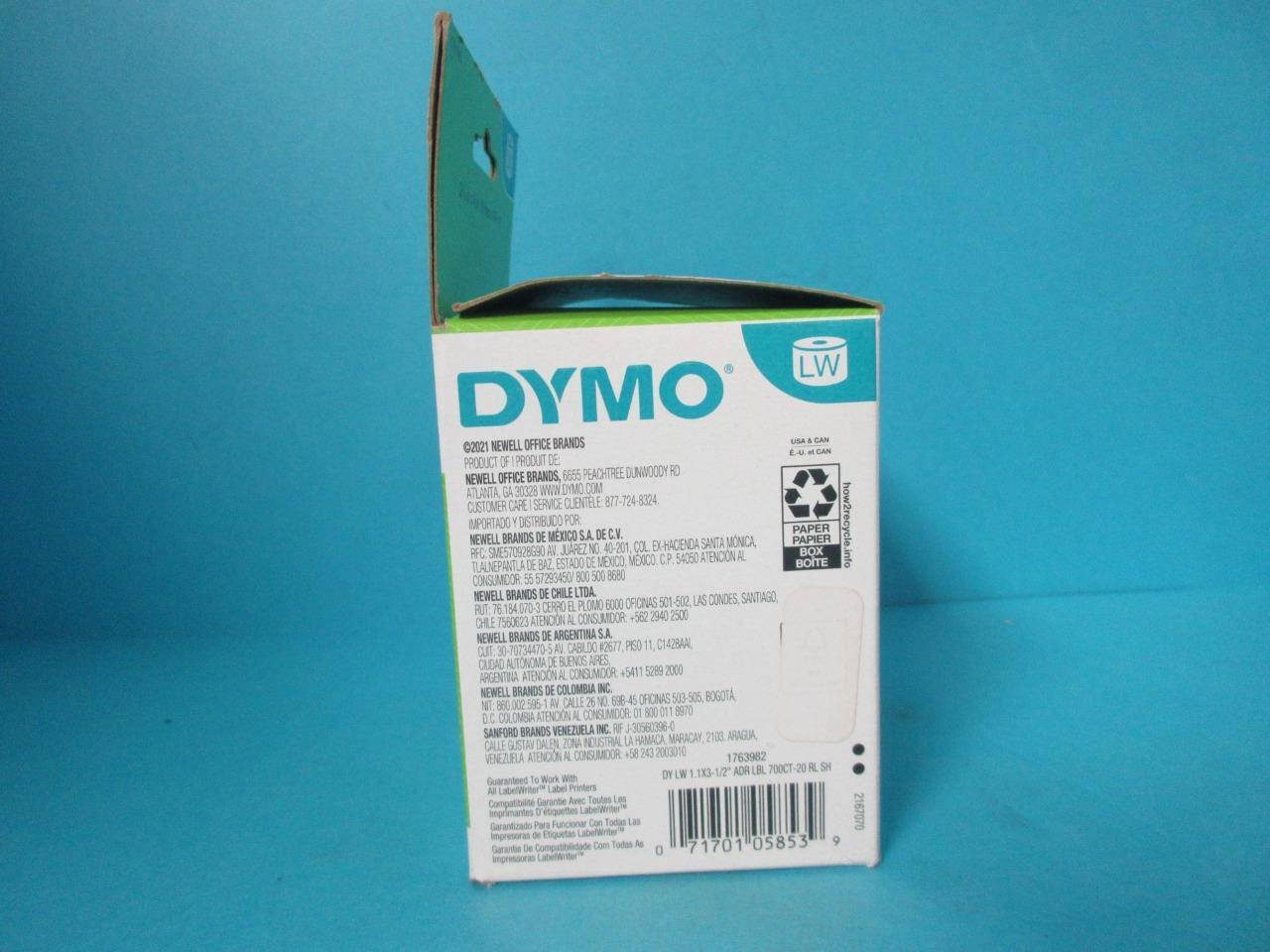 DYMO LabelWriter Shipping Labels 2 5/16 x 4 White 250 Labels/Roll 1763982