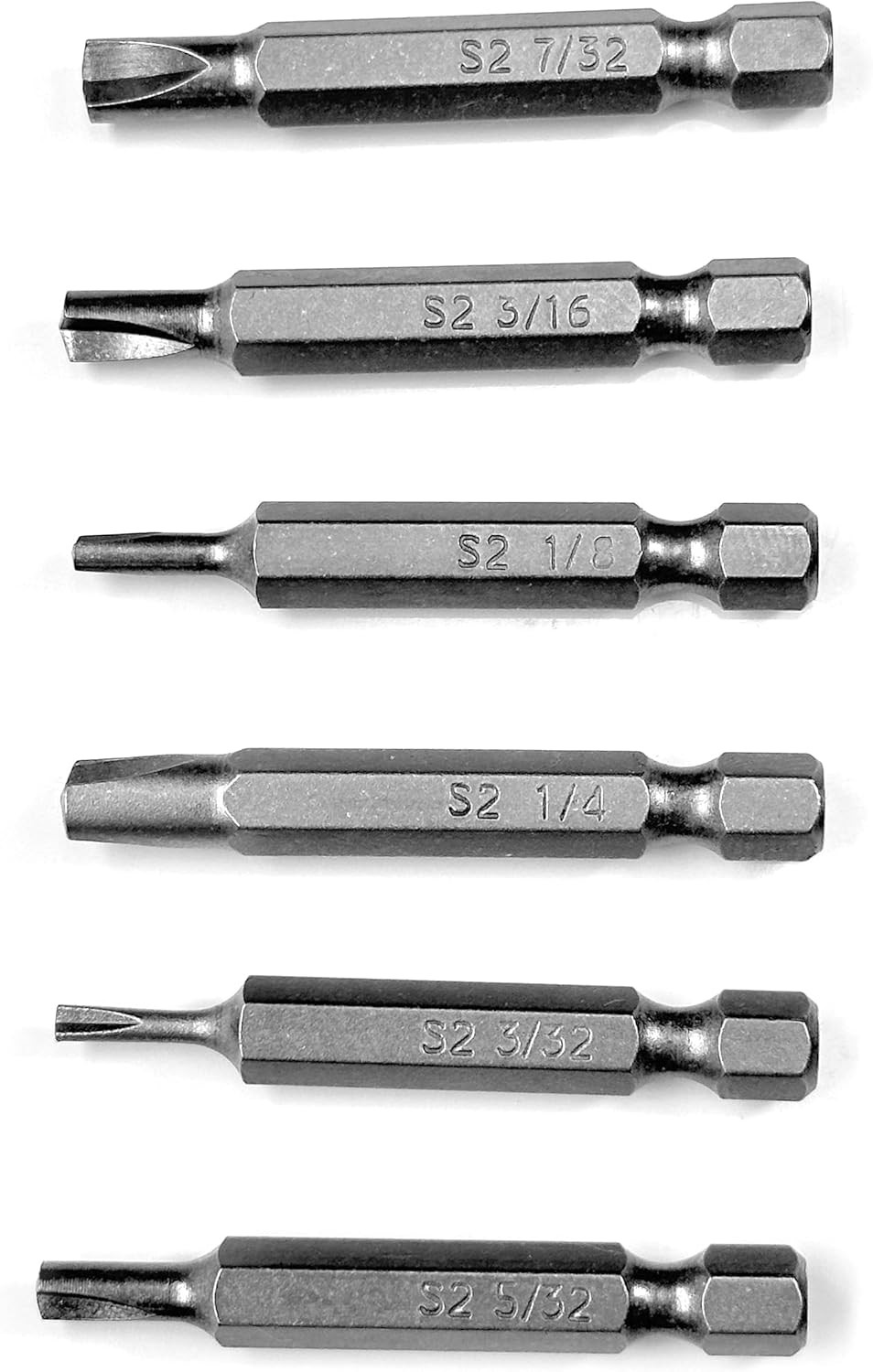 Type G Clutch Bits Set Fits Vintage American Cars, S2 Steel, 6 Sizes, 2 in Long,