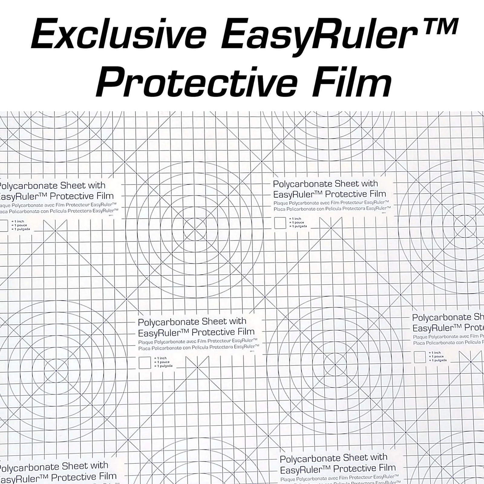 Polycarbonate Clear Plastic Sheet 12 By 18 By One Sixteenth Inch EasyRuler Film