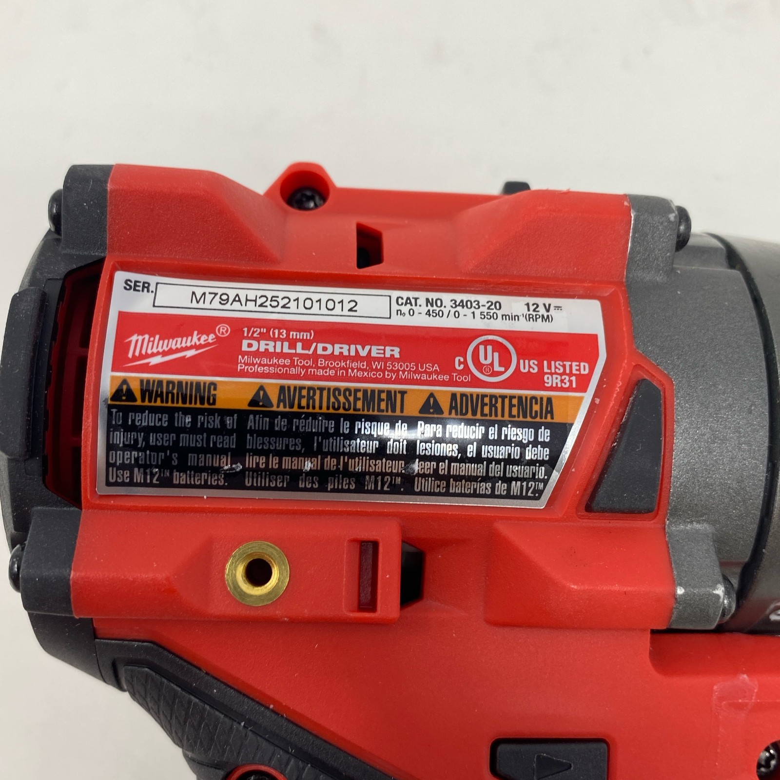 Milwaukee M12 FUEL 1/2″ Drill/Driver 3403-20 Red/Black Bare Tool