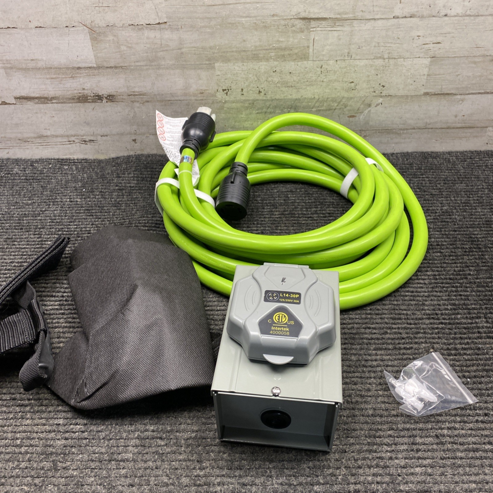 Intertek 50A Generator Power Inlet Box, 125/250V, 4000058 With Extension Cord
