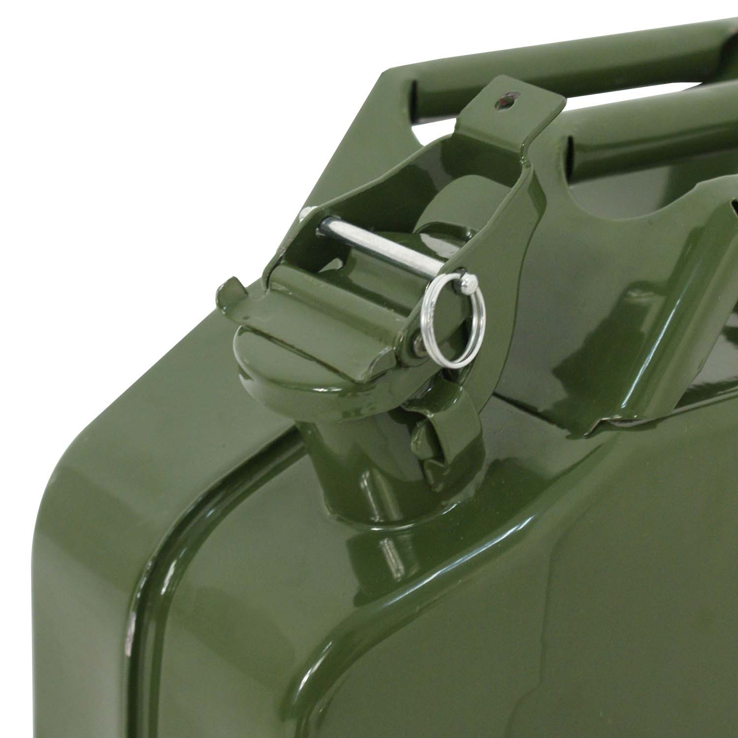 4PCS Jerry Can 5Gal 20L Metal oline Caddy Can Tank Emergency Backup Green