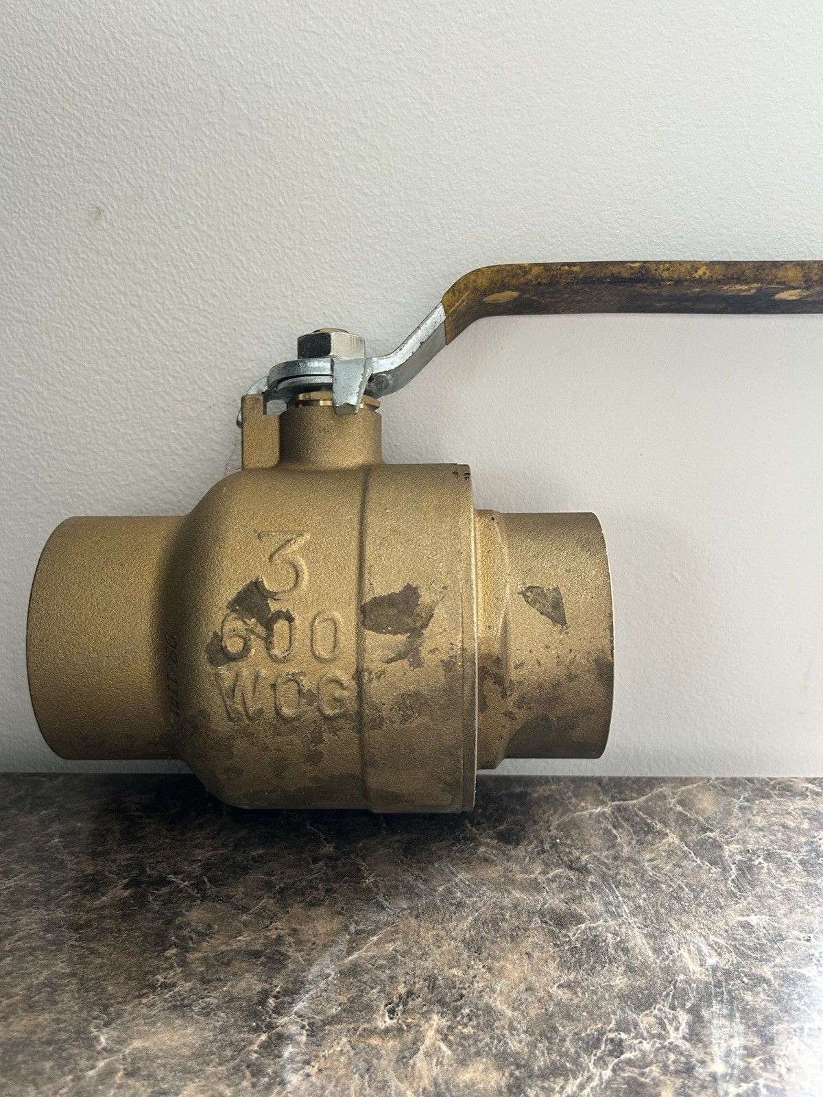 Brass Ball Valve 3 in 600 WOG 600 psi Manual Lever Handle Water Plumbing