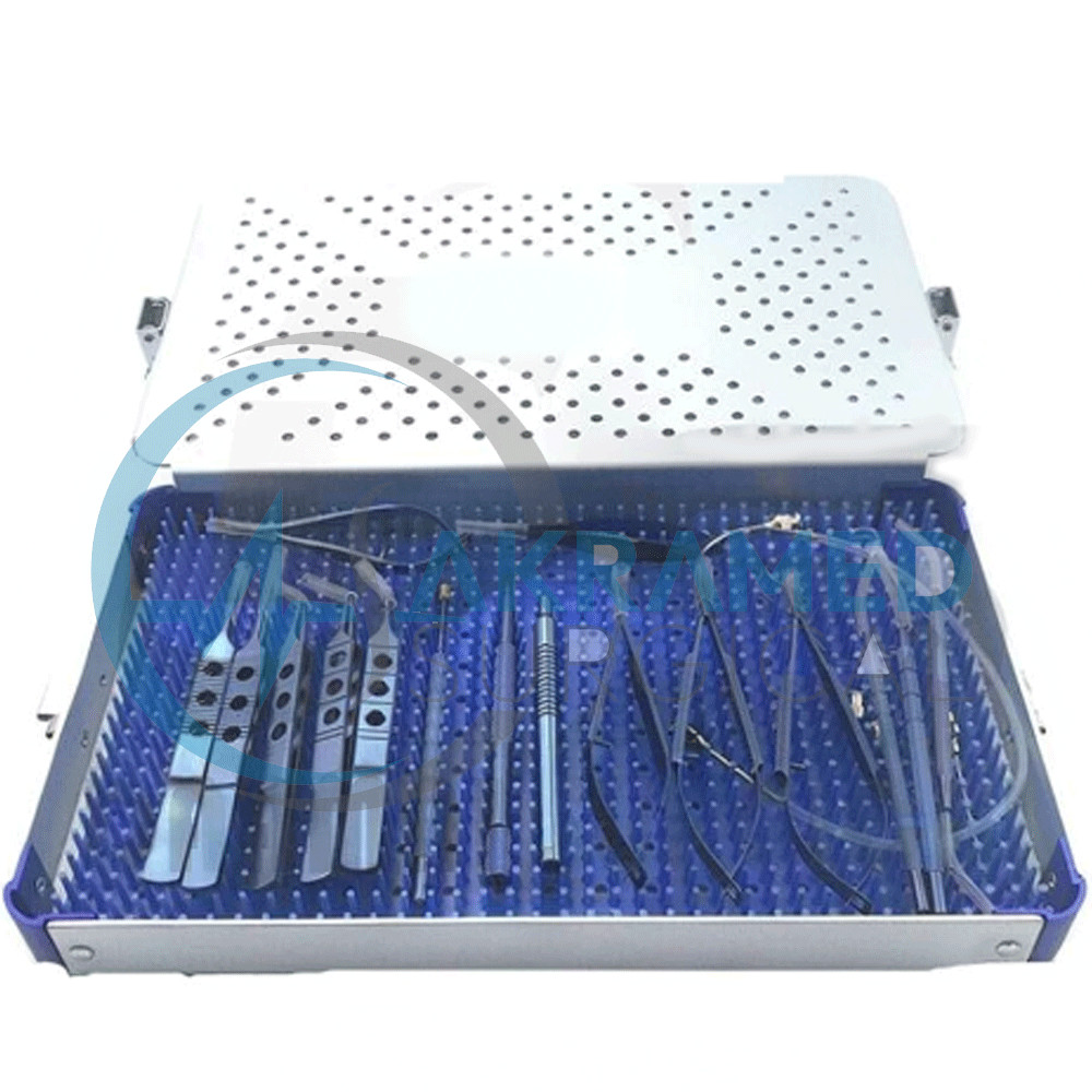 Titanium Eye Cataract kit Ophthalmic Surgery Set With Sterilizing Case 21 Pieces
