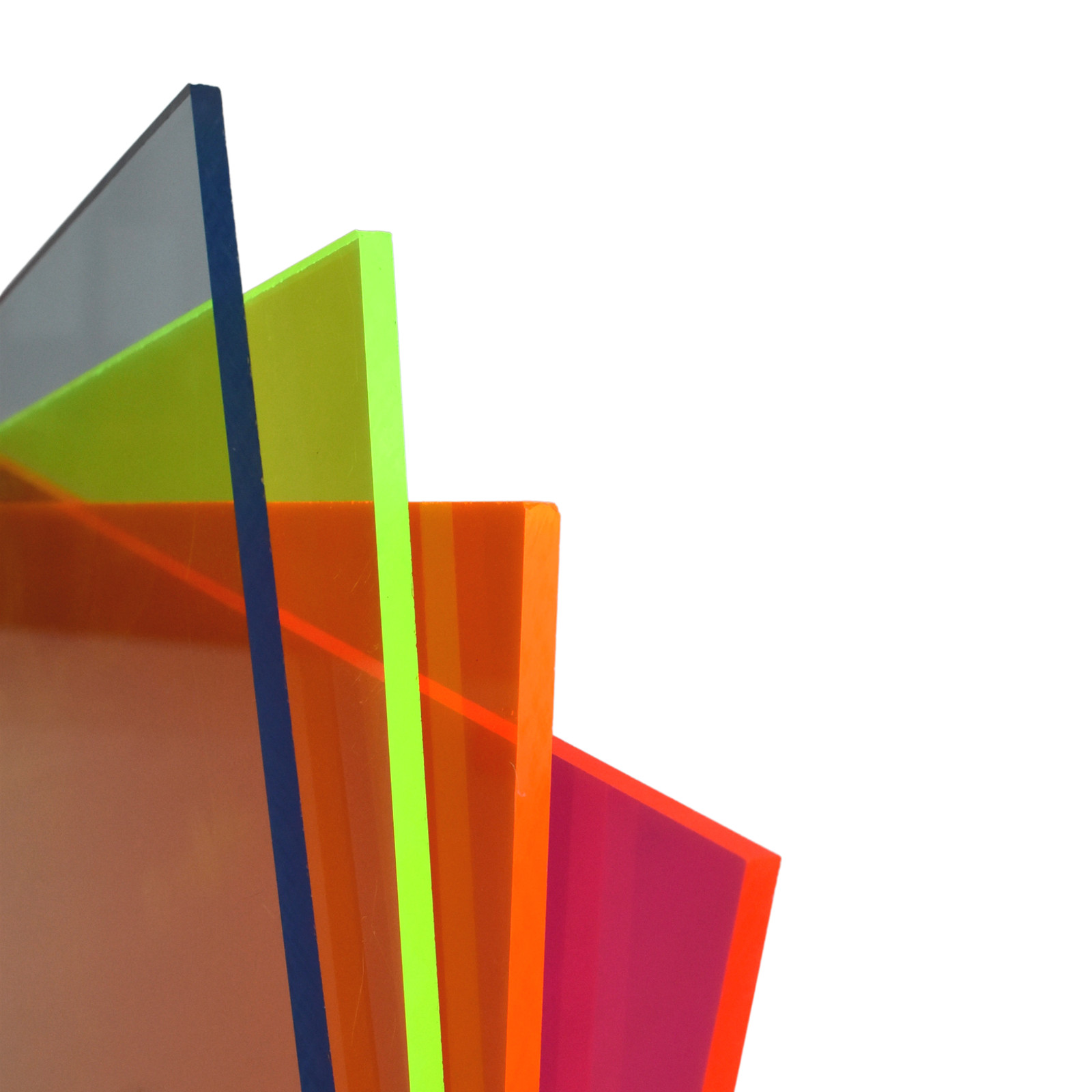 BuyPlastic 9093 Green Transparent Fluorescent Colored Acrylic 1/4″ x 18″ x 24″