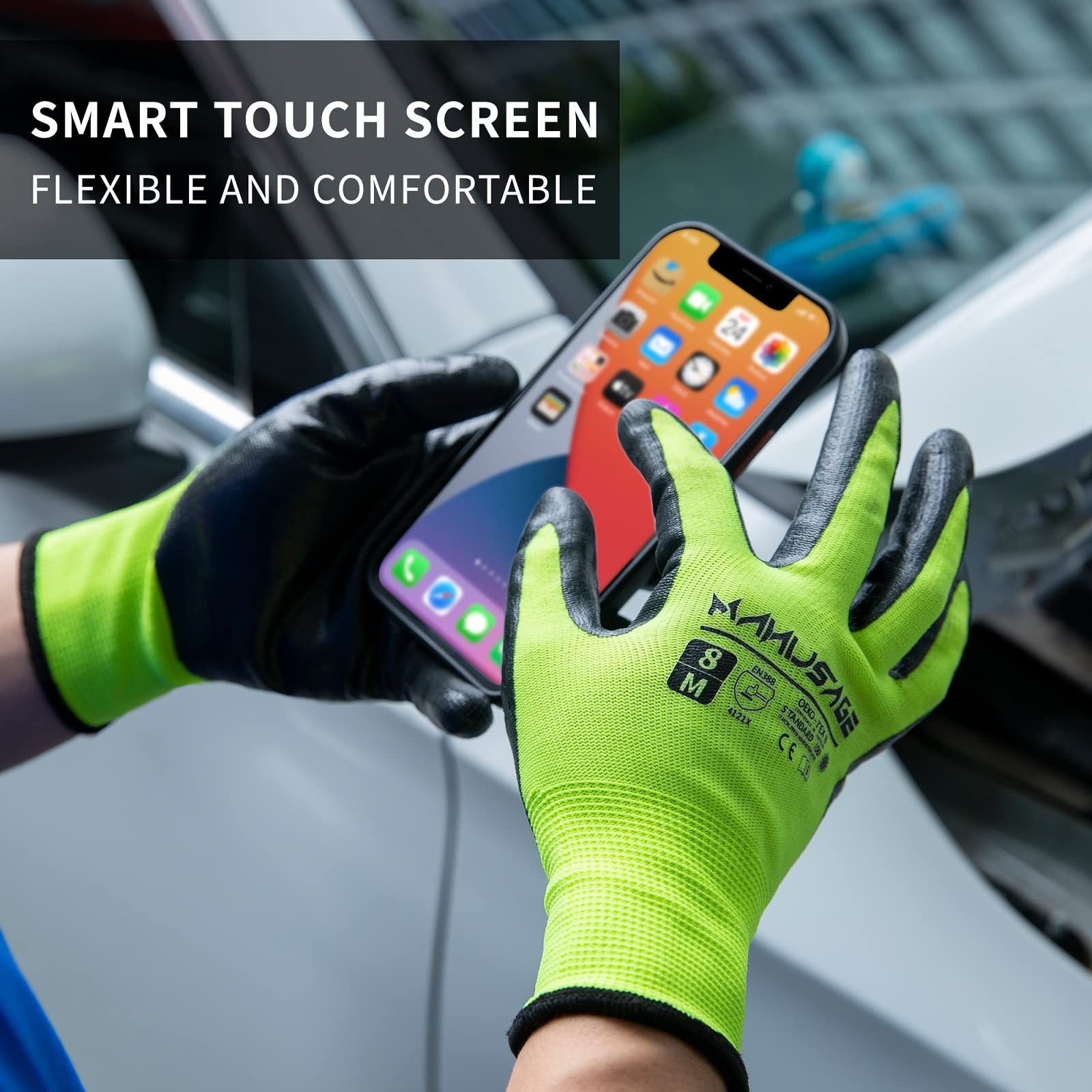 Safety Work Gloves – Protective Glove for Men & Women – Ultrathin Hand Protec…