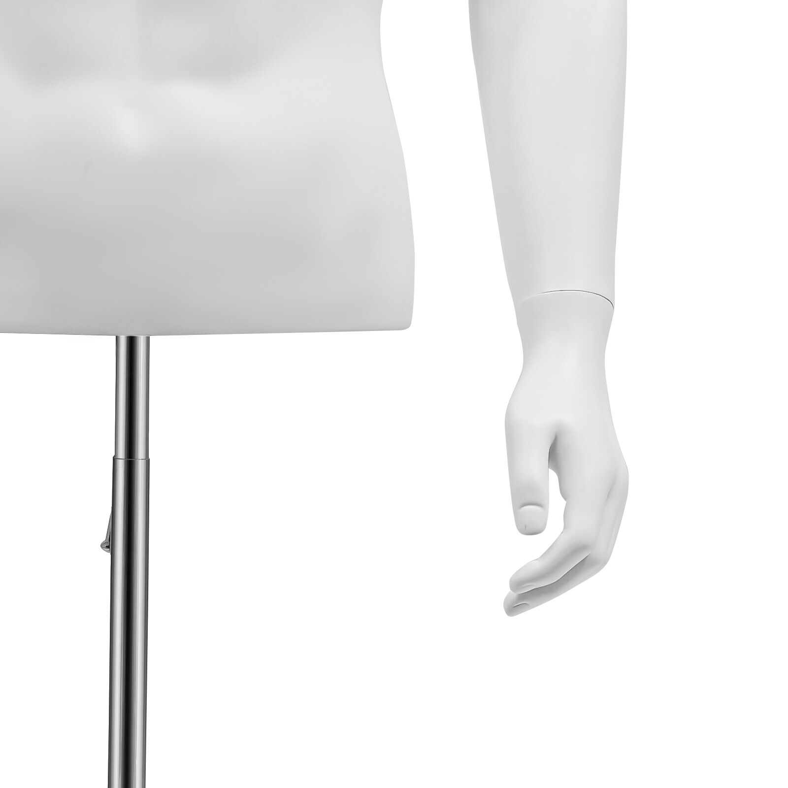 Male Mannequin Torso Manikin Dress Form 4.27-6.56ft Height Adjustable Detachable