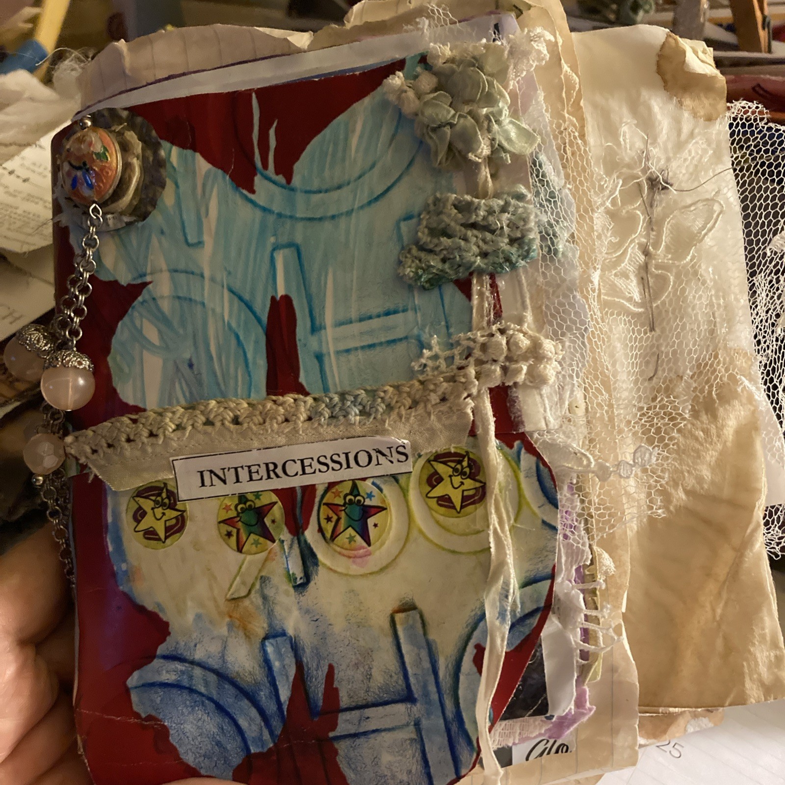 Junk Journal Intercession, Coffee Stain Pages