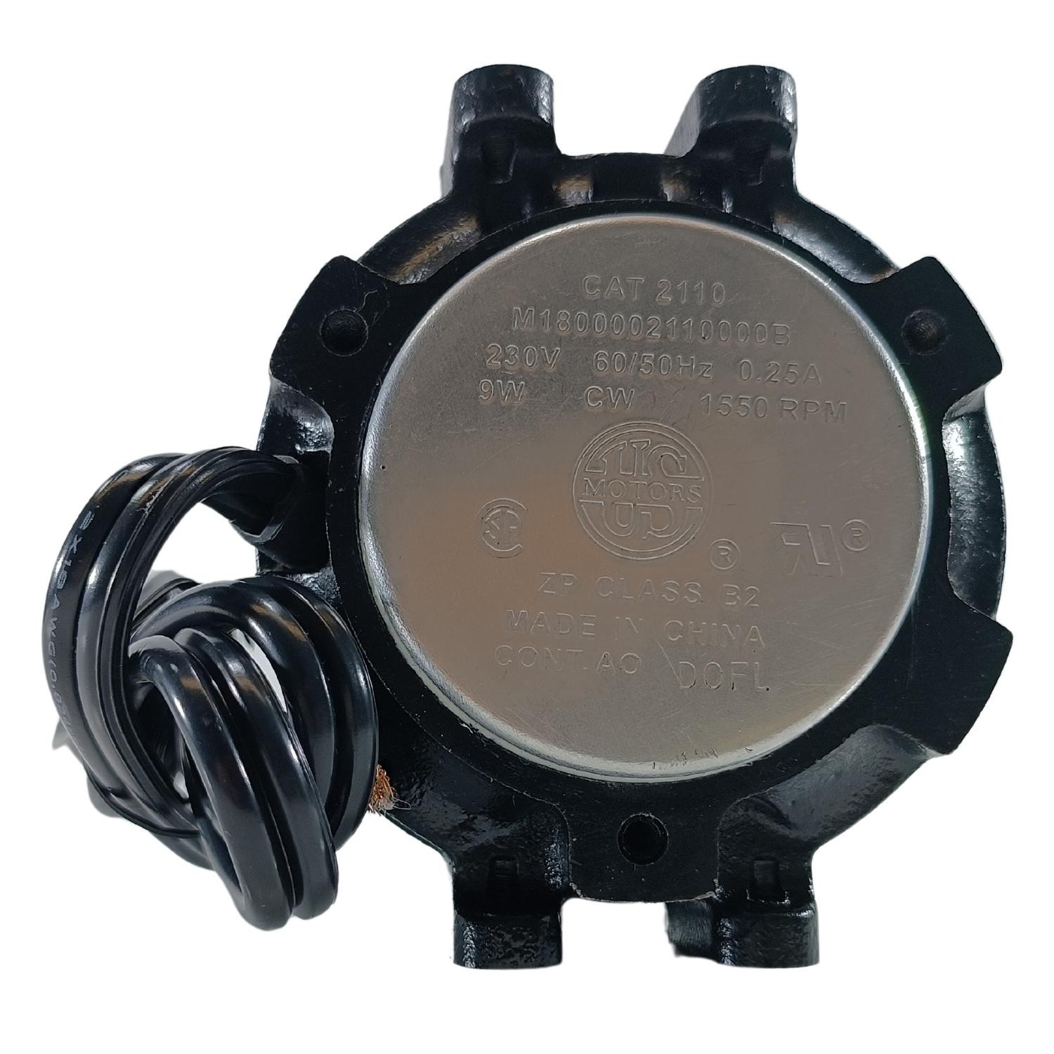 US Motors 9w 1550 rpm, 4 poles, 1 shaft, TEAO Enclosure, 1 speed, Shaded Pole, C