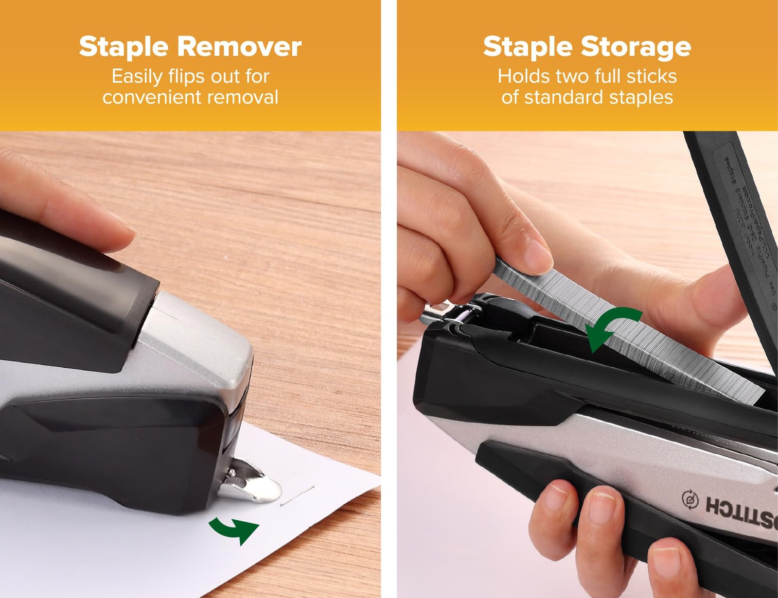 Bostitch Office Inpower Desktop Eco-Friendly Stapler One-Finger Technology