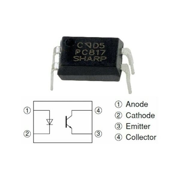 10pcs PC817 DIP-4 80V 20mA OPTOCOUPLER Phototransistor DIP-4