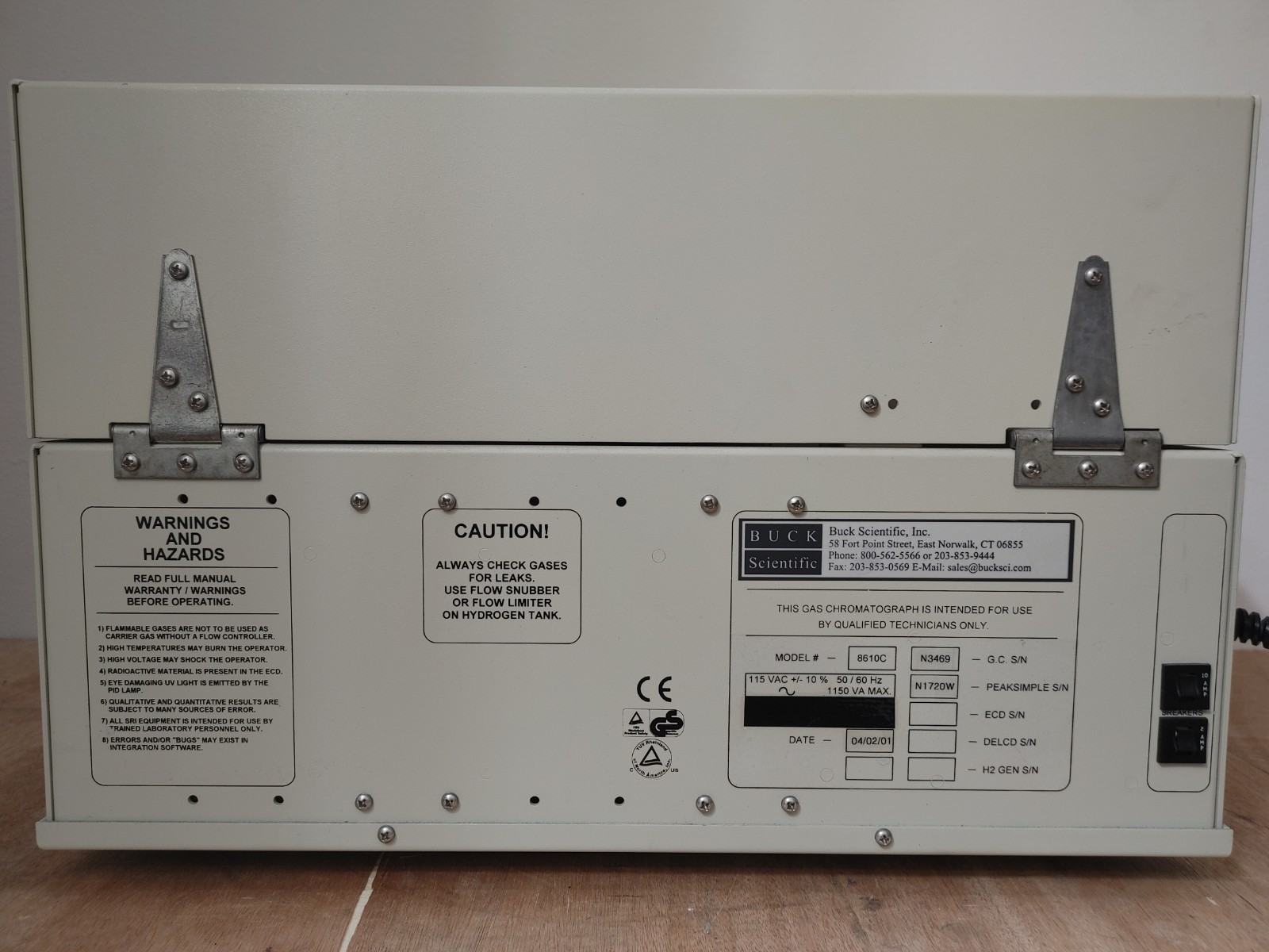 Buck Scientific Model 910 8610C Compact Gas Chromatograph