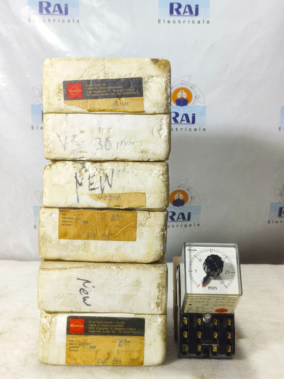 NEW 🆕 TESCH VS PL 105 TIMER RELAY 0-30 MIN 220V 50HZ GERMANY FREE SHIPPING