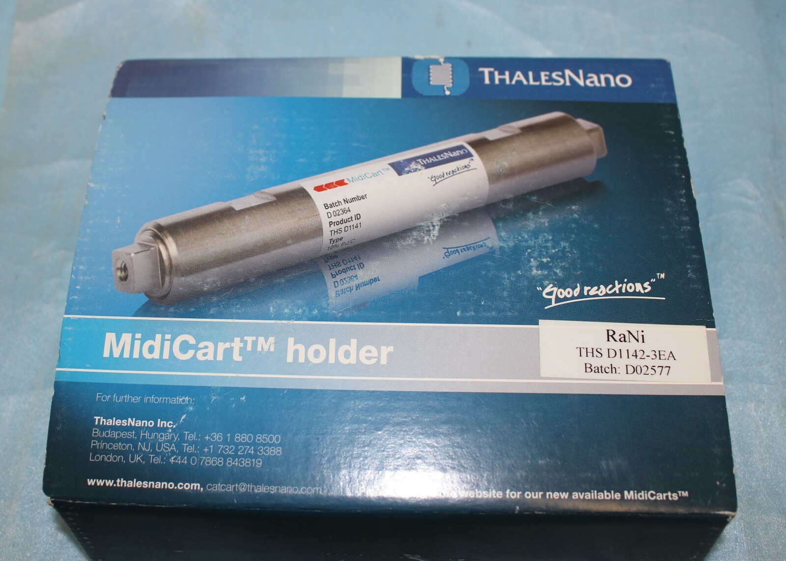 Thales Nano MidiCart Holder Catalyst Cartridge THS D1142-3EA RaNi