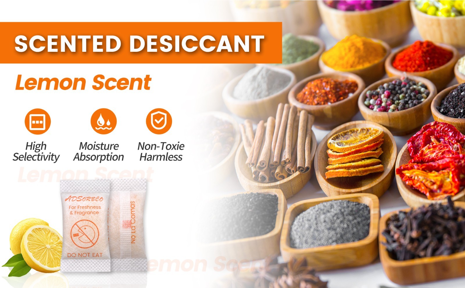 Adsorbco 2 Gram(100P) Scented Silica Gel Desiccant Packets