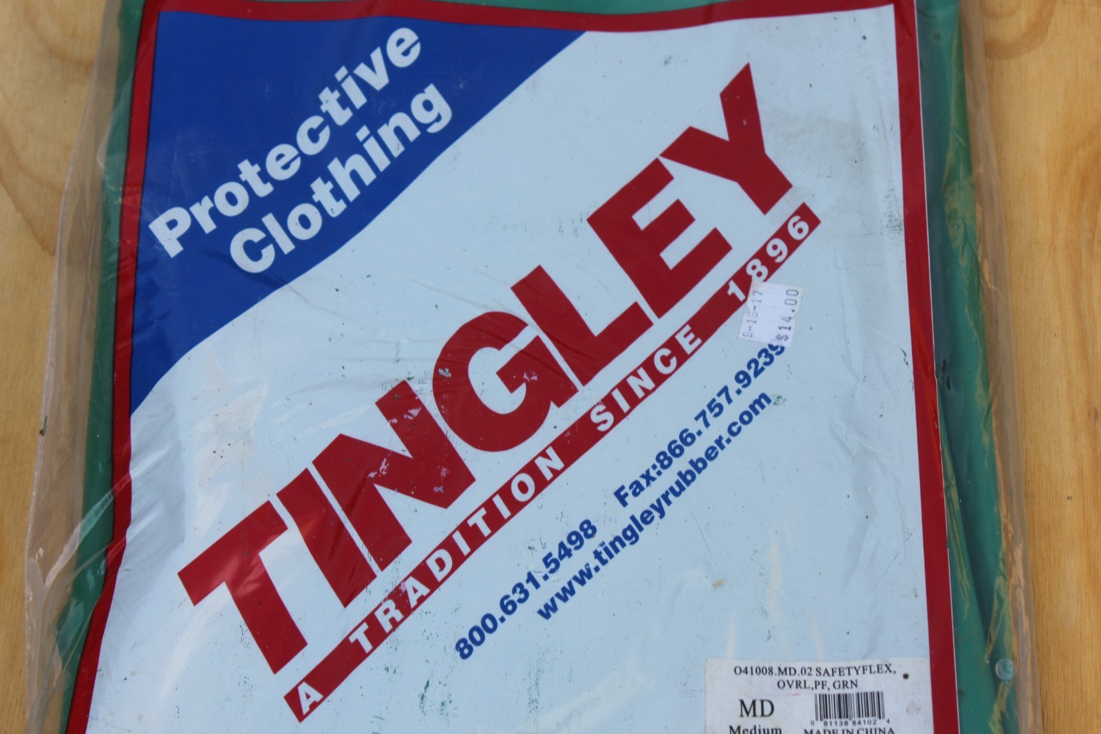 Tingley 41008 Rain Bib Overall Sz MED Green SafetyFlex Flame Resistant O41008