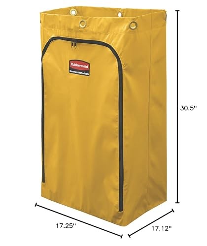 24 Gallon Yellow Utility Cart Waste Bag for Rubbermaid Janitorial Carts