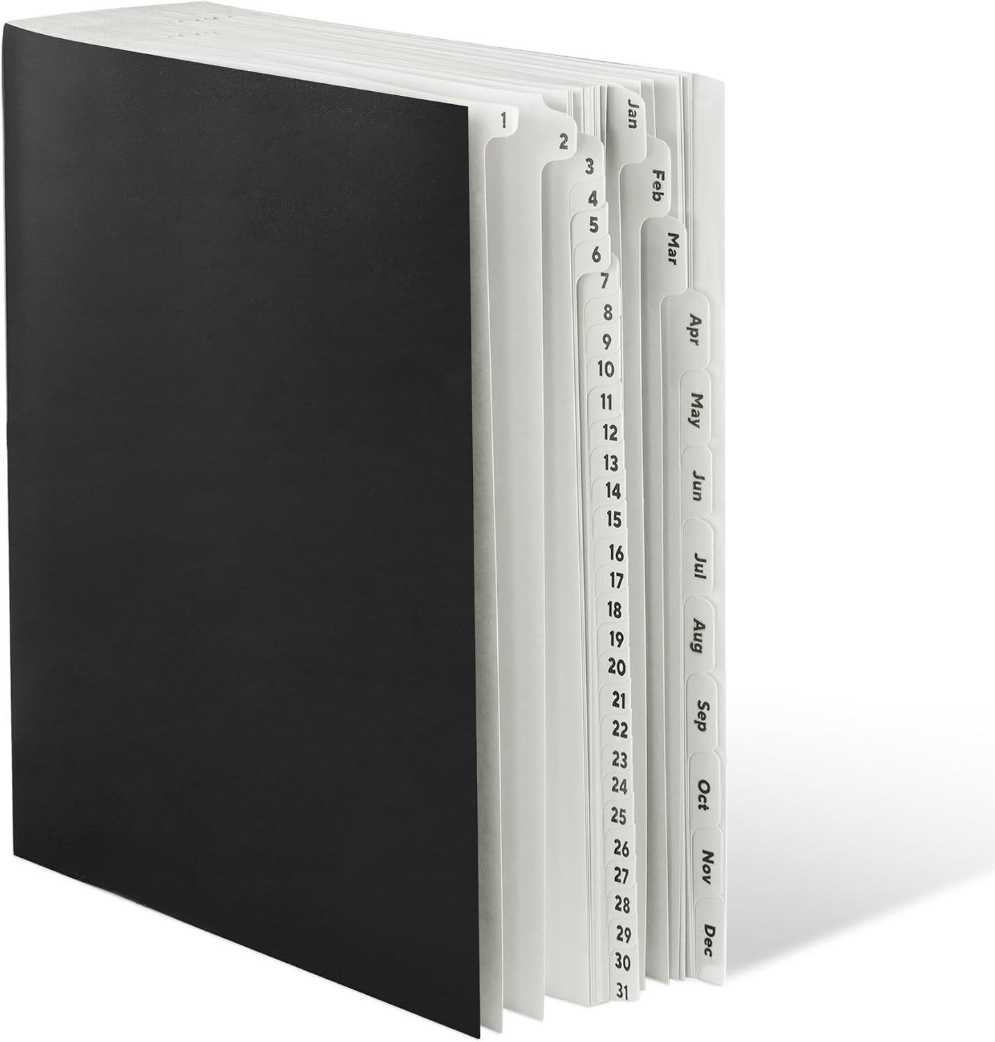 Expandable Desktop File Sorter, Daily & Monthly Paper Organizer, Letter Size, Bl